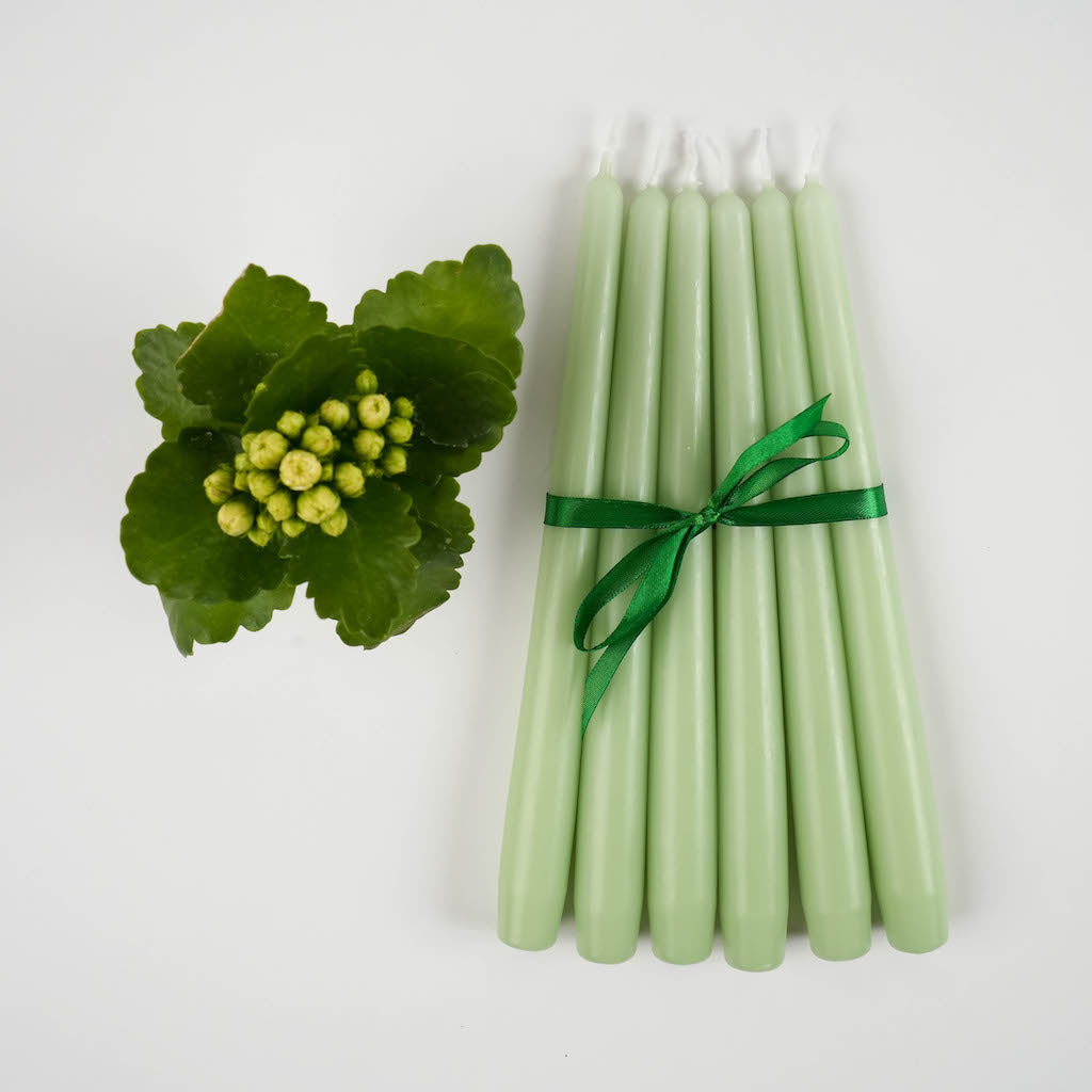 candele verde chiaro
