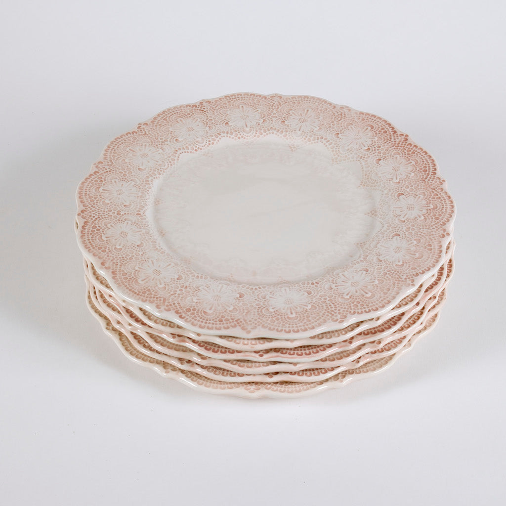 SET 6 PIATTI PIANI “ROSE D’INVERNO”
