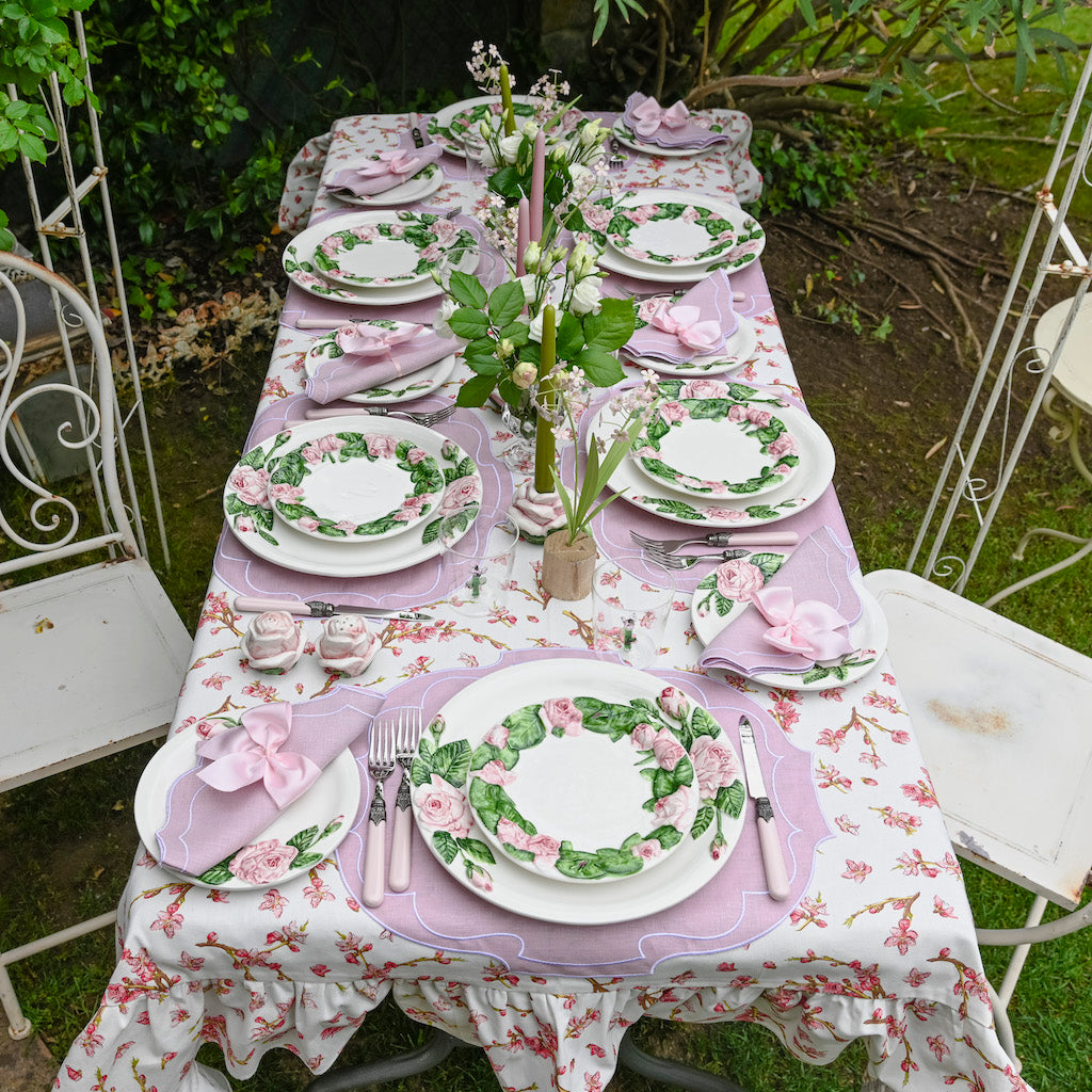 SET 6 PIATTI ANTIPASTO "ROSE DI MAGGIO"