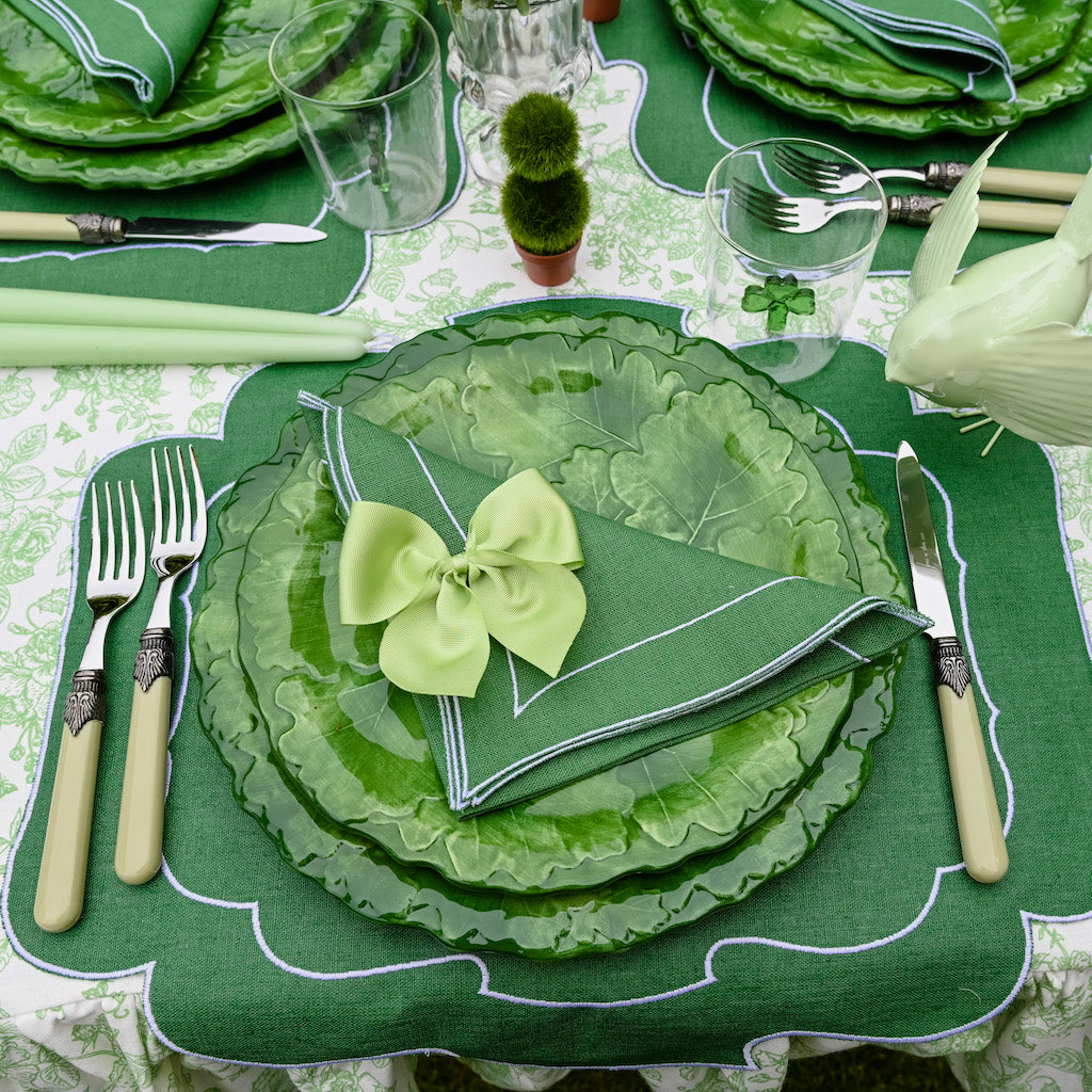 SET 6 FIOCCHI PORTATOVAGLIOLI "PISTACCHIO"