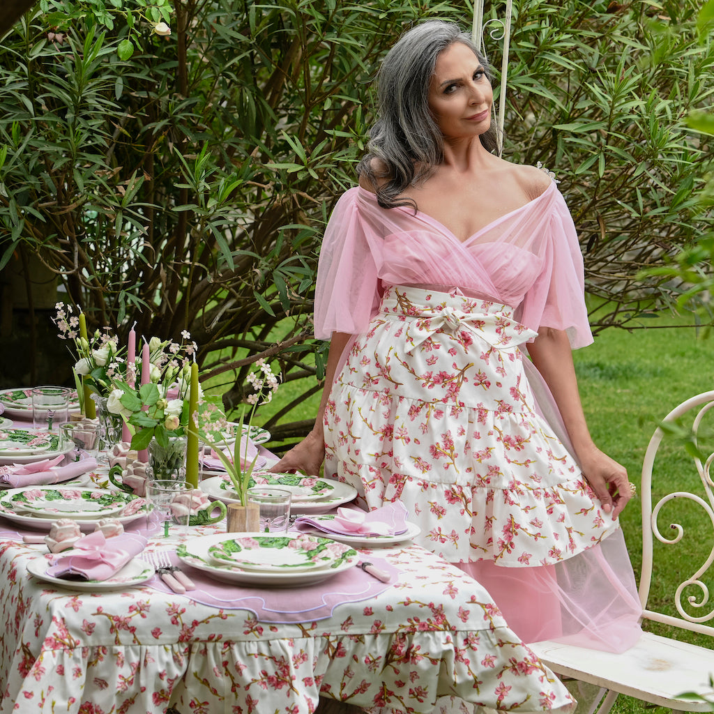 SET 6 PIATTI PIANI "ROSE DI MAGGIO"