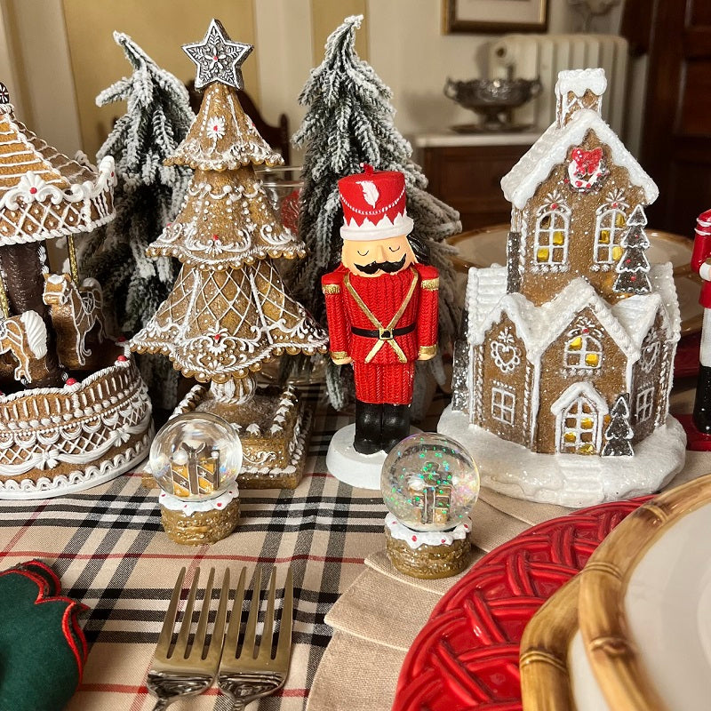 SET 6 SEGNAPOSTO MINI BOUL DI NEVE "PAN DI ZENZERO"