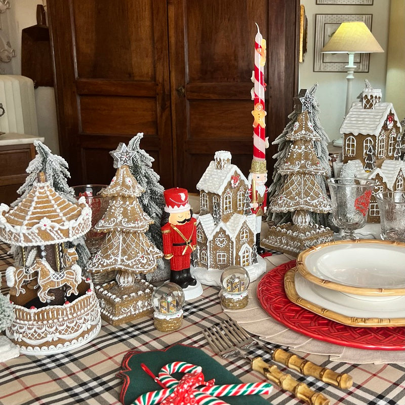 SET 6 SEGNAPOSTO MINI BOUL DI NEVE "PAN DI ZENZERO"