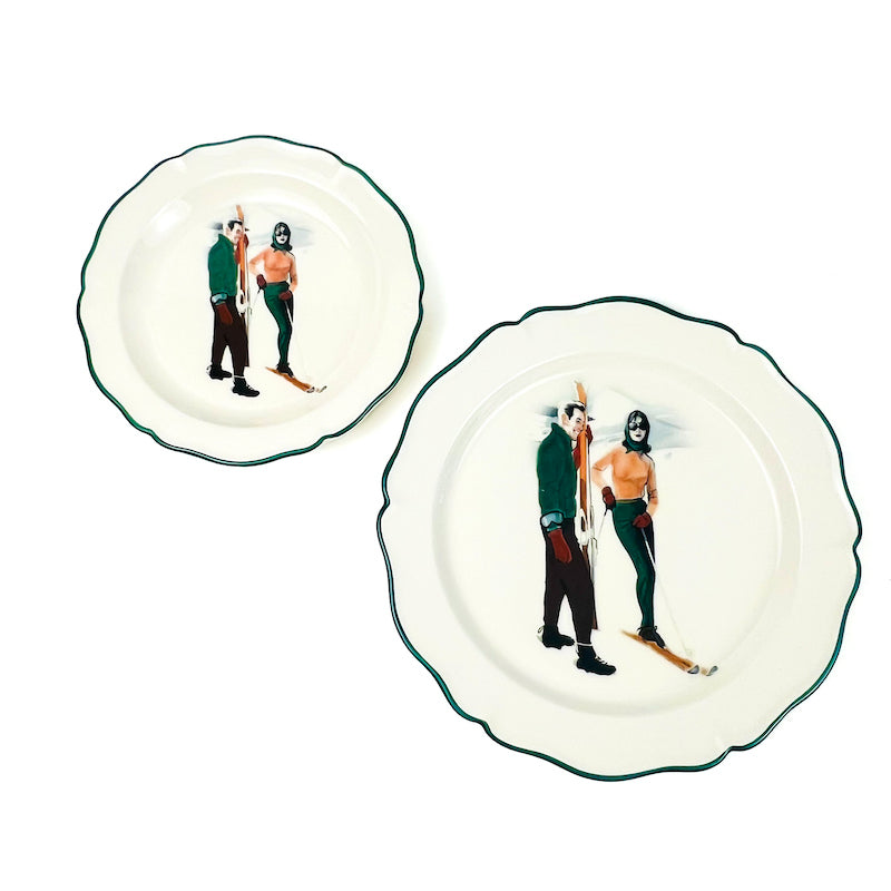 SET 8 PIATTI PIANI "CHALET"