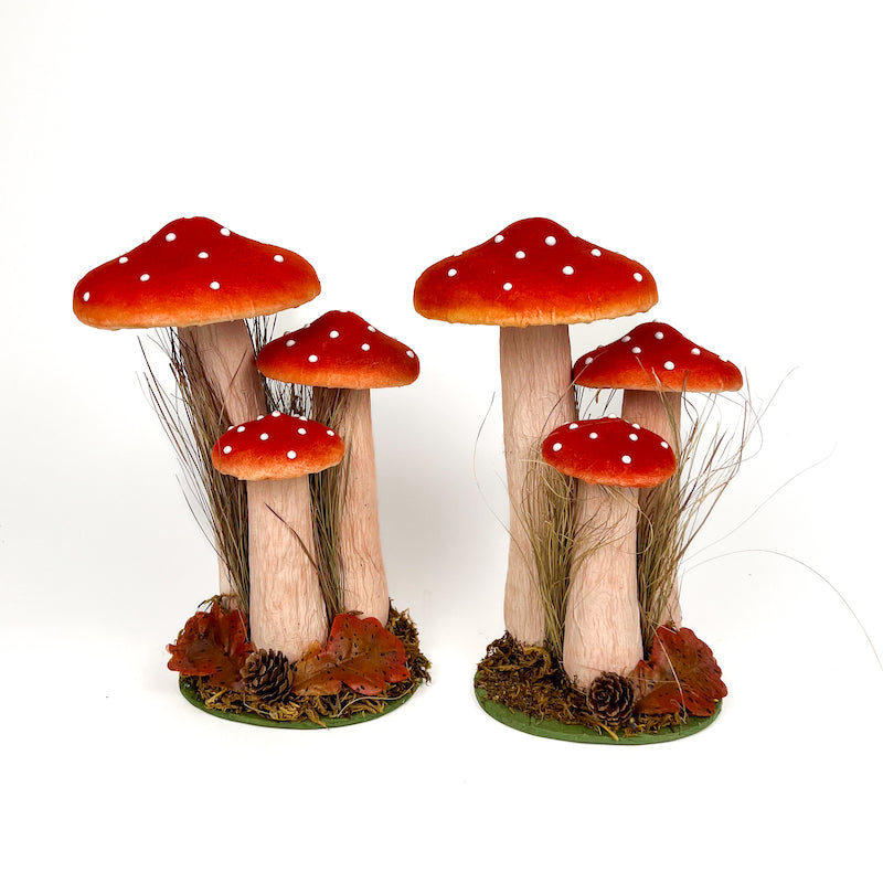COPPIA DI MAXI FUNGHI AMANITA