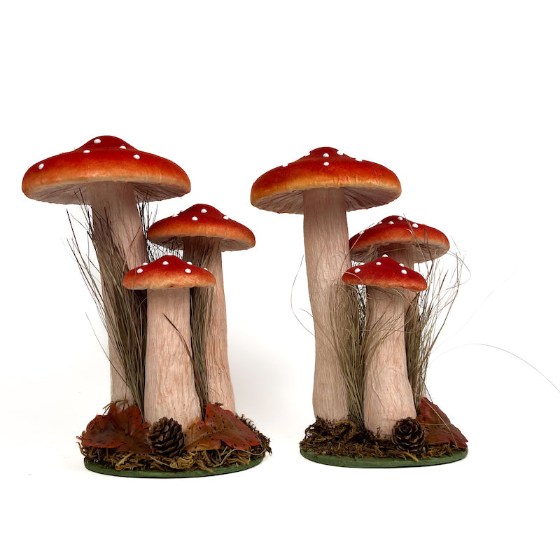 COPPIA DI MAXI FUNGHI AMANITA