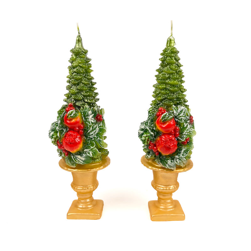 COPPIA DI CANDELE "ALBERO DI NATALE"