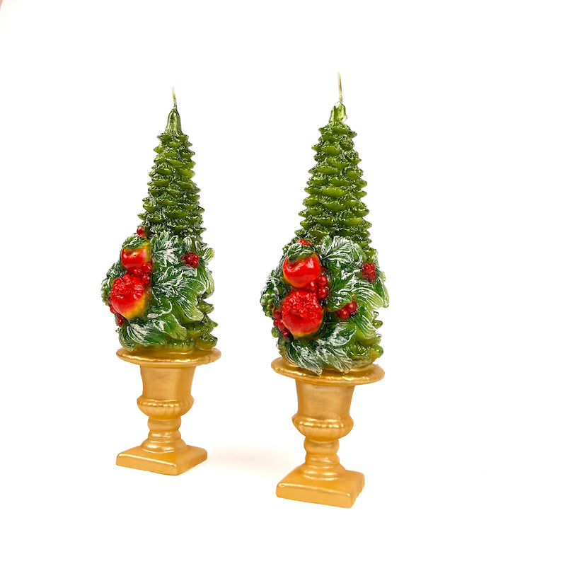 COPPIA DI CANDELE "ALBERO DI NATALE"