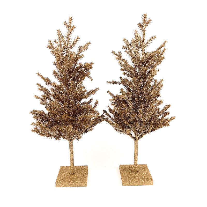 COPPIA DI ALBERI ORO ANTICO