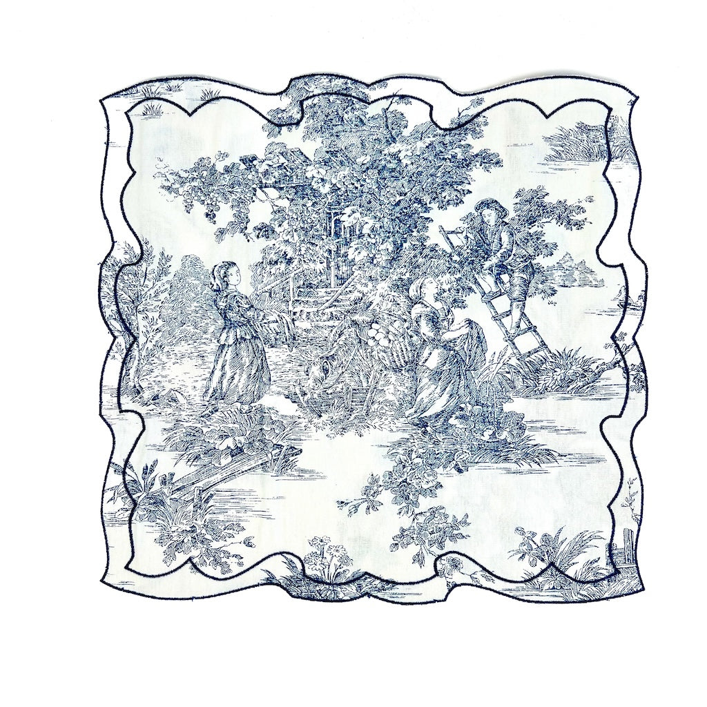 SET DI 6 TOVAGLIETTE TOILE DE JOUY BLU