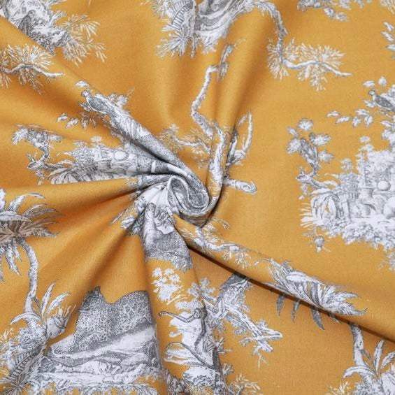 TOVAGLIA GIUNGLA TOILE DE JOUY "SENAPE"