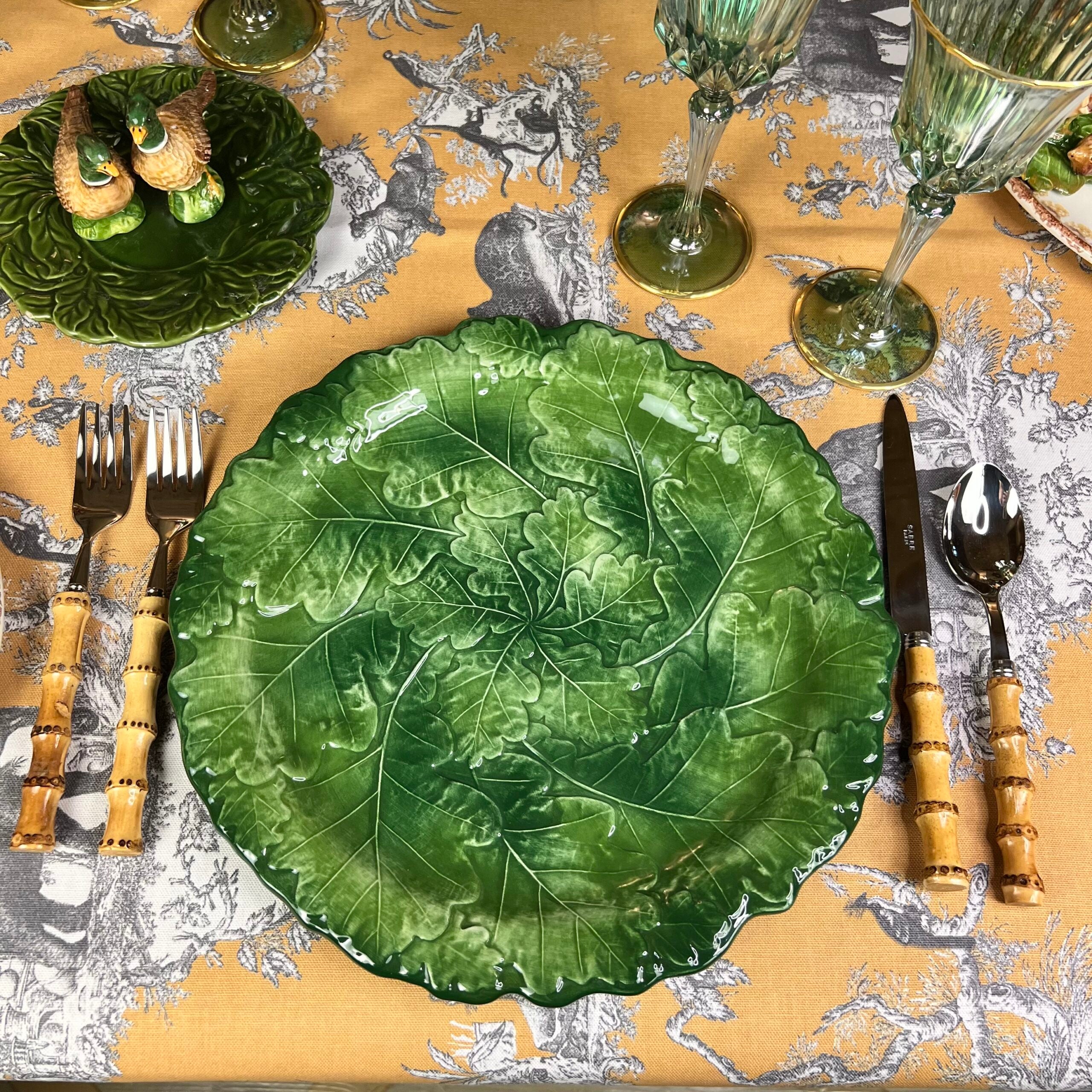 TOVAGLIA GIUNGLA TOILE DE JOUY "SENAPE"