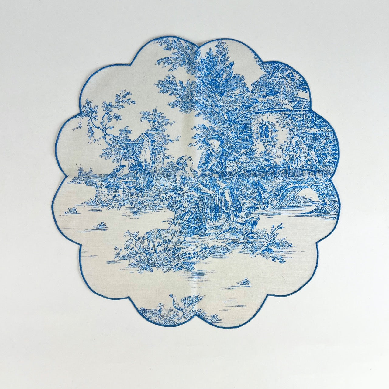 SET 6 TOVAGLIOLI TOILE DE JOUY "AZZURRO CIELO"