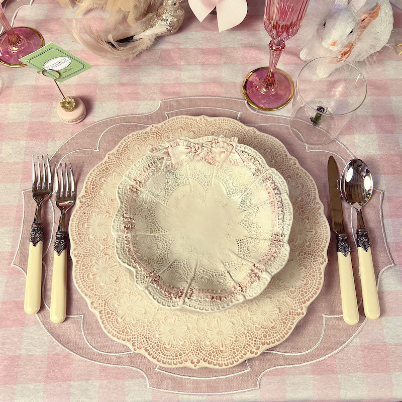 TOVAGLIA MAXY VICHY "ROSA POLVERE"