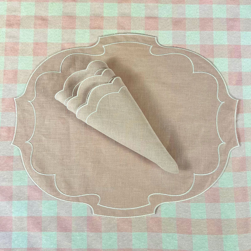 TOVAGLIA MAXY VICHY "ROSA POLVERE"