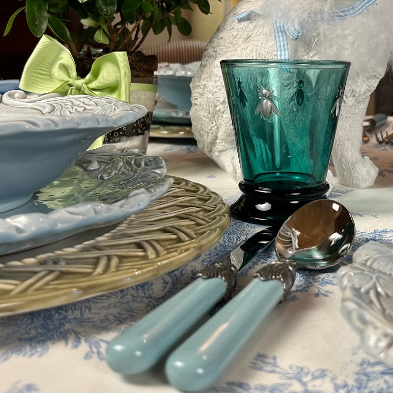 SET 6 BICCHIERI API IMPERIALI "ARGENTO BLU NOTTE"