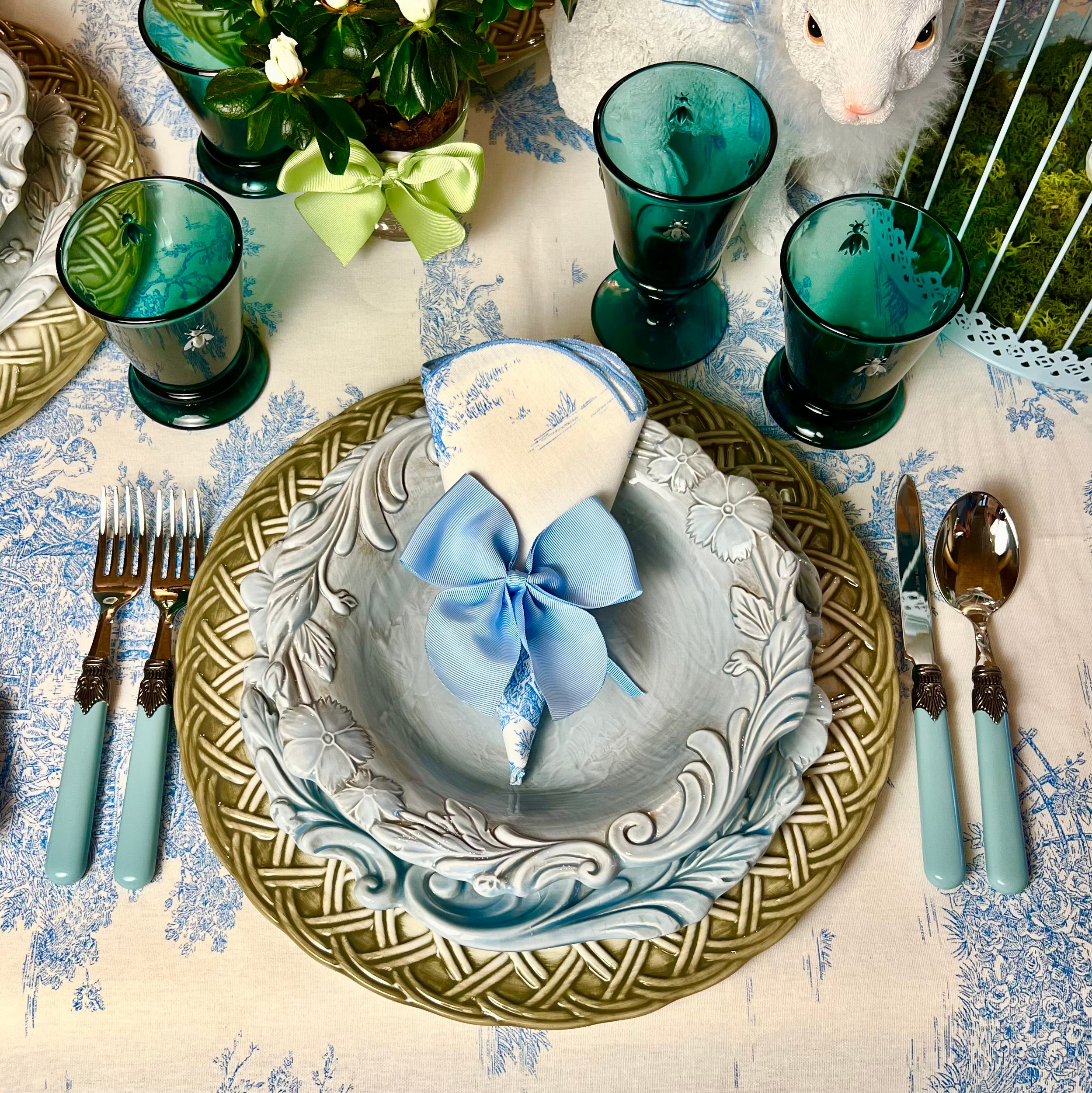 SET 3 POSATE CLASSIC "AZZURRO POLVERE"