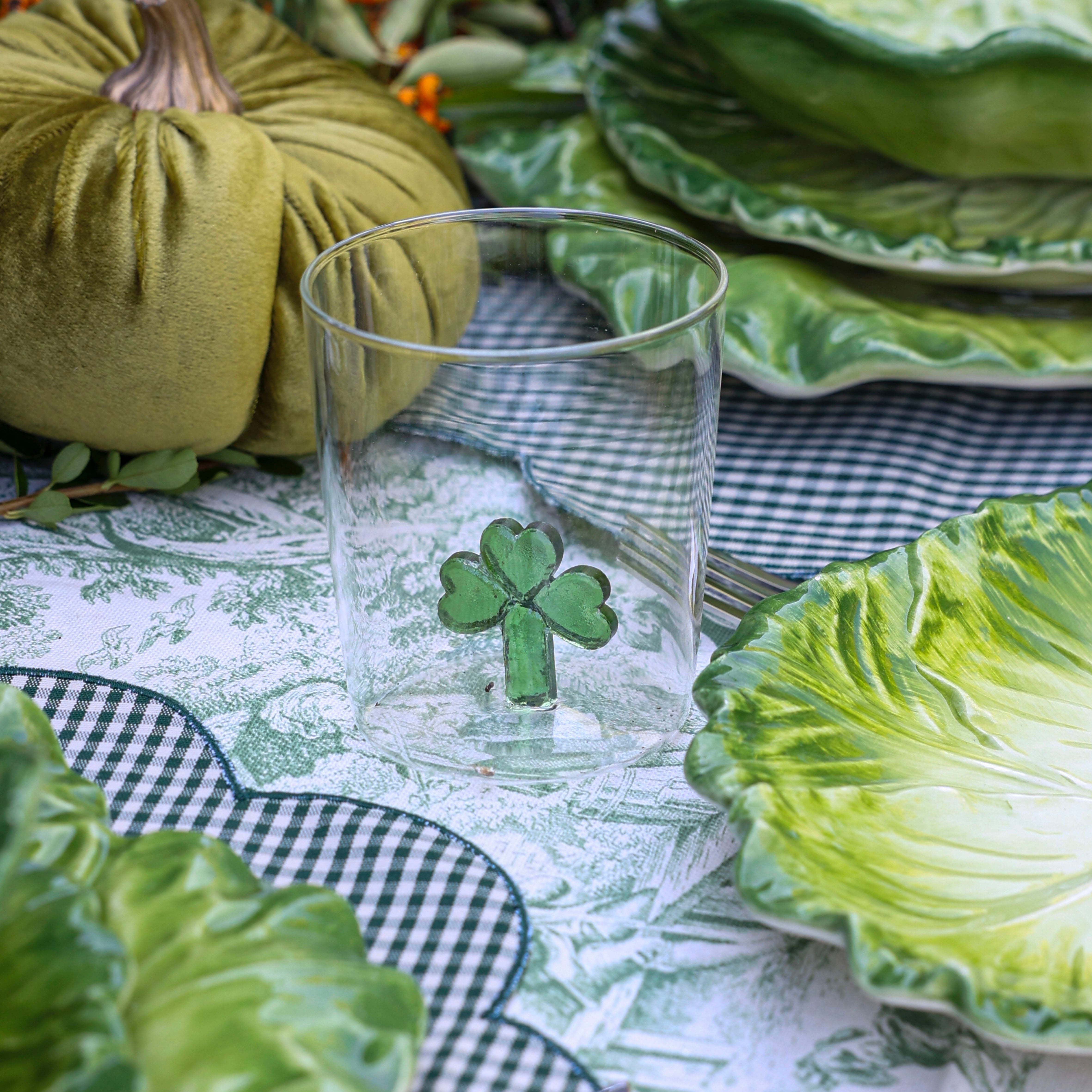 SET DA 6 BICCHIERI TUMBLER "TRIFOGLIO"