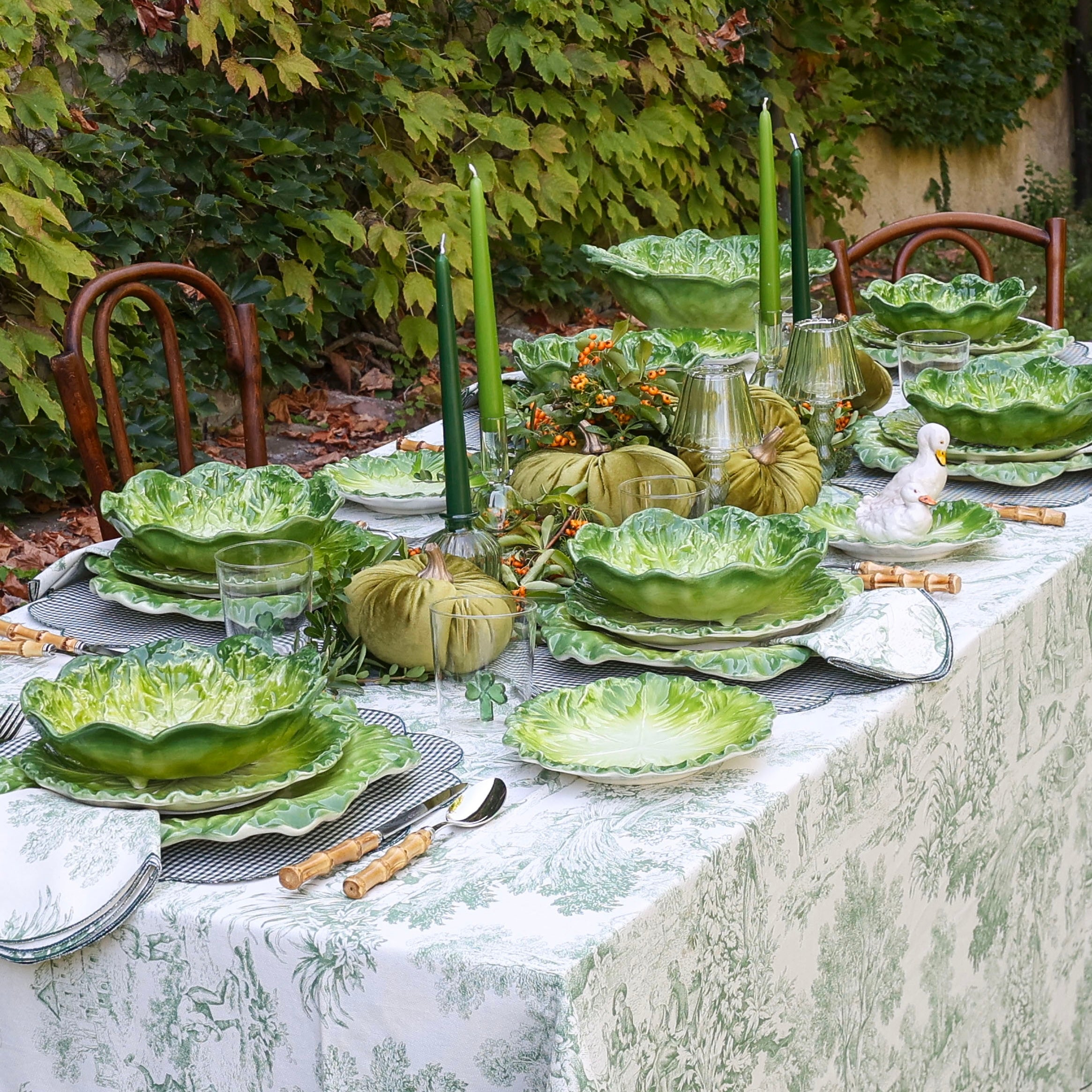 COPPIA DI POSATE "CAVOLO VERZA VERDE"