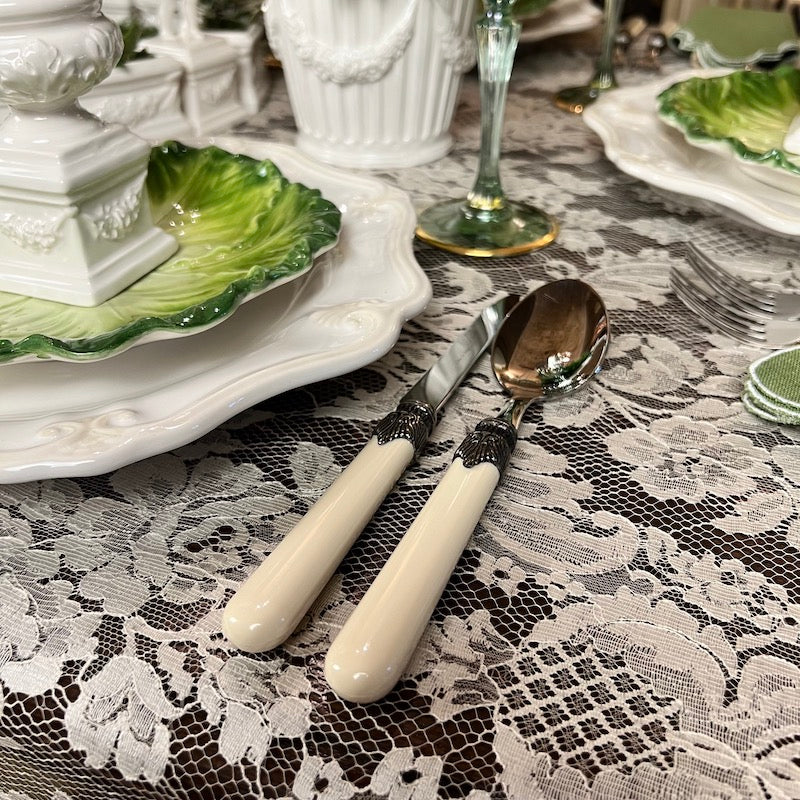 TRIS DI POSATE CLASSIC "AVORIO"