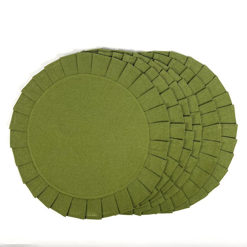 SET DI 6 TOVAGLIETTE "VERDE OLIVA"