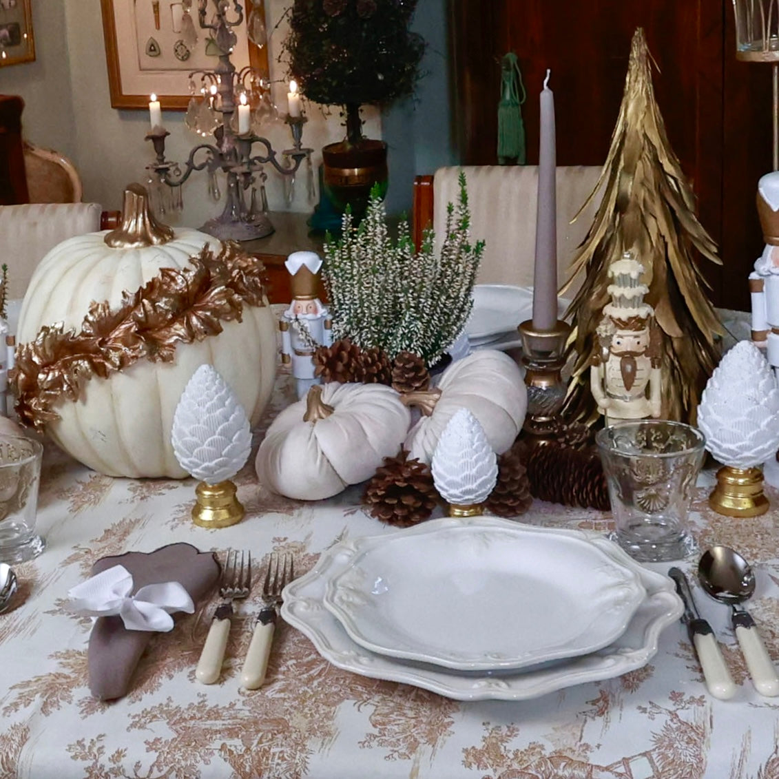 COPPIA DI PORTACANDELE "PACCO REGALO"