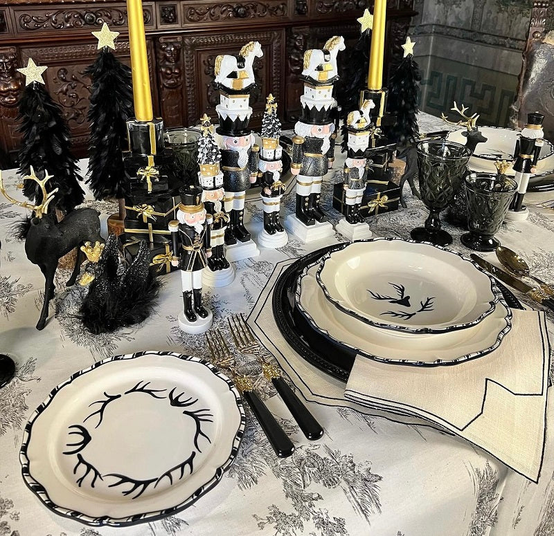 COPPIA DI CERVI "BLACK & GOLD"