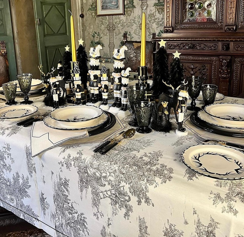 SET 6 CALICI DAMASCATO "ANTRACITE"