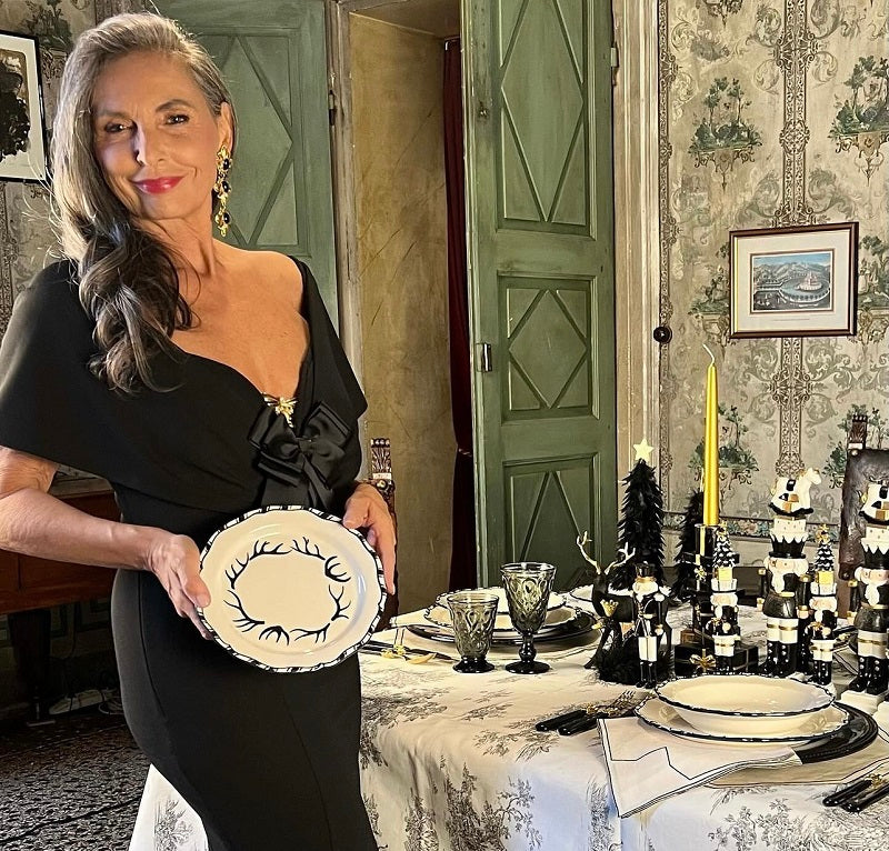 SET 6 PIATTI ANTIPASTO "ALCE NERA"