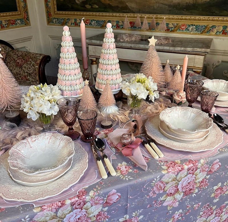 SET 6 PIATTI DA ANTIPASTO "ROSE D'INVERNO"