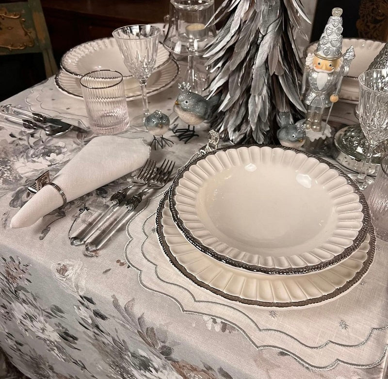 SET 6 TOVAGLIETTE "FILO D'ARGENTO"