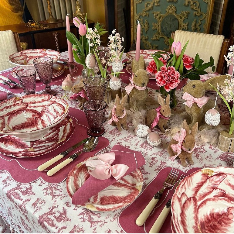 TOVAGLIA TOILE DE JOUY "LADY PINK"