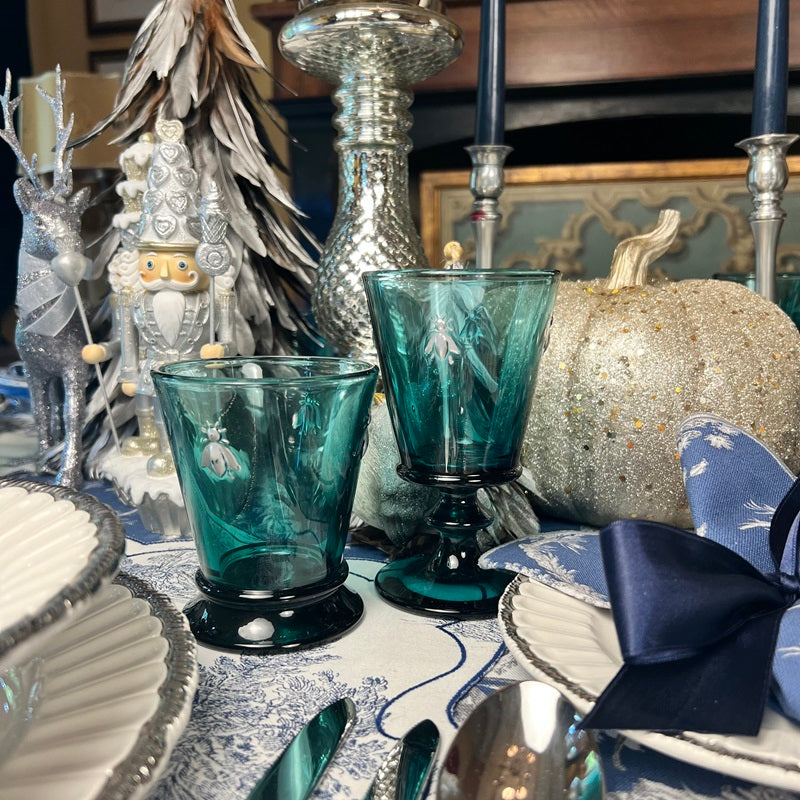 SET 6 BICCHIERI API IMPERIALI "ARGENTO BLU NOTTE"