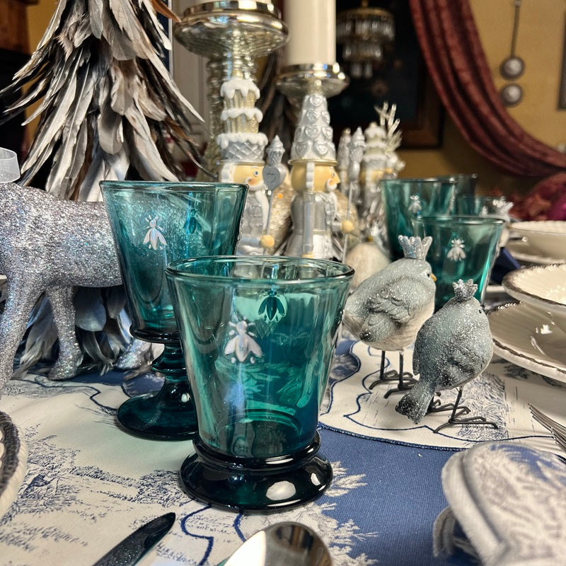 SET 6 CALICI API IMPERIALI “ARGENTO BLU NOTTE”