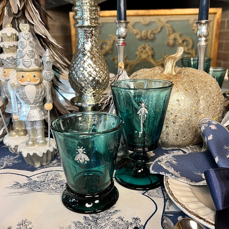 SET 6 BICCHIERI API IMPERIALI "ARGENTO BLU NOTTE"