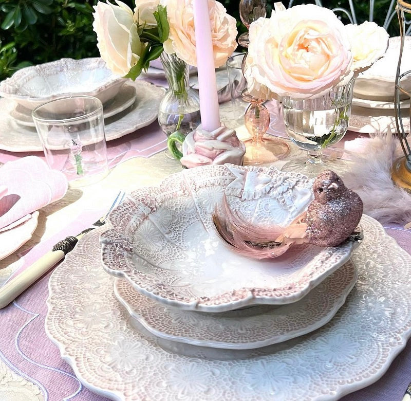 SET 6 PIATTI DA ANTIPASTO "ROSE D'INVERNO"