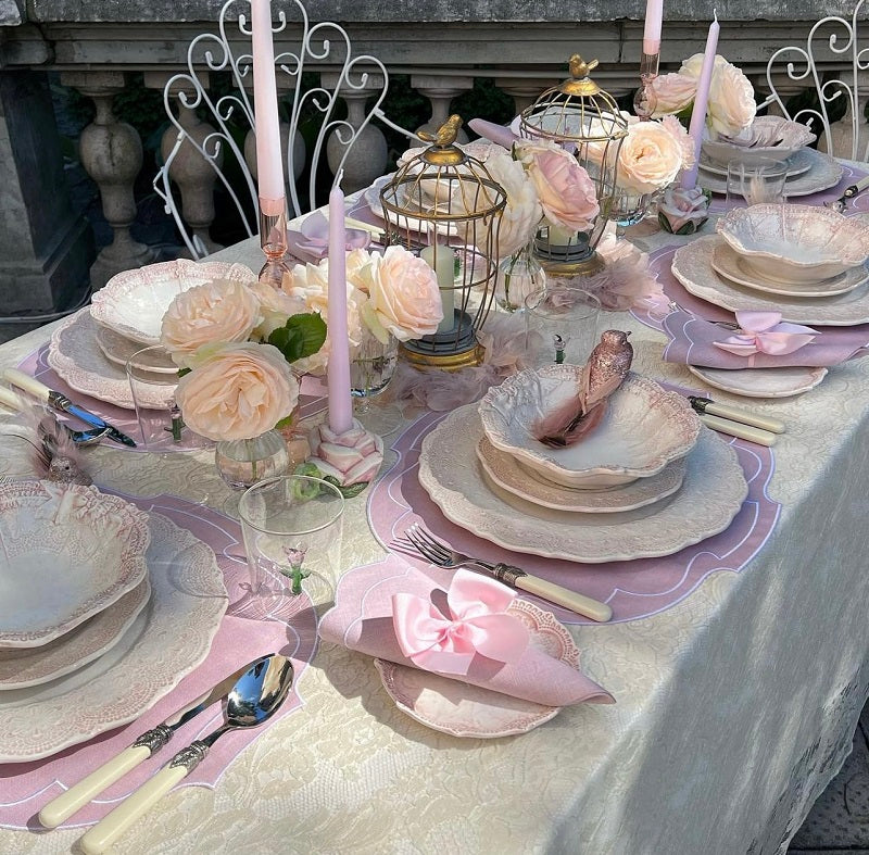 SET 6 PIATTI DA ANTIPASTO "ROSE D'INVERNO"