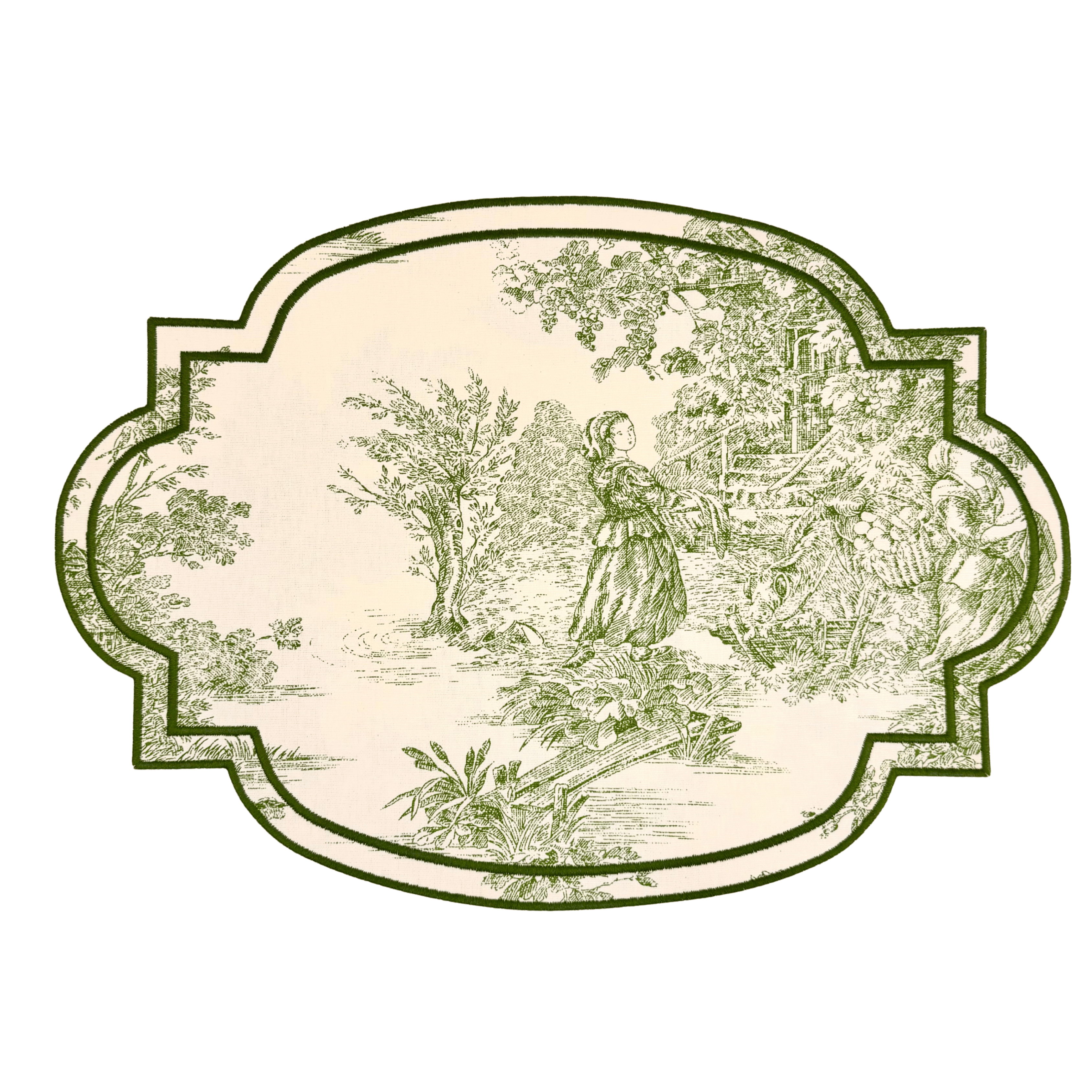 SET 6 TOVAGLIETTA VENTAGLIO ANTIMACCHIA DAFNE VERDE LAGO