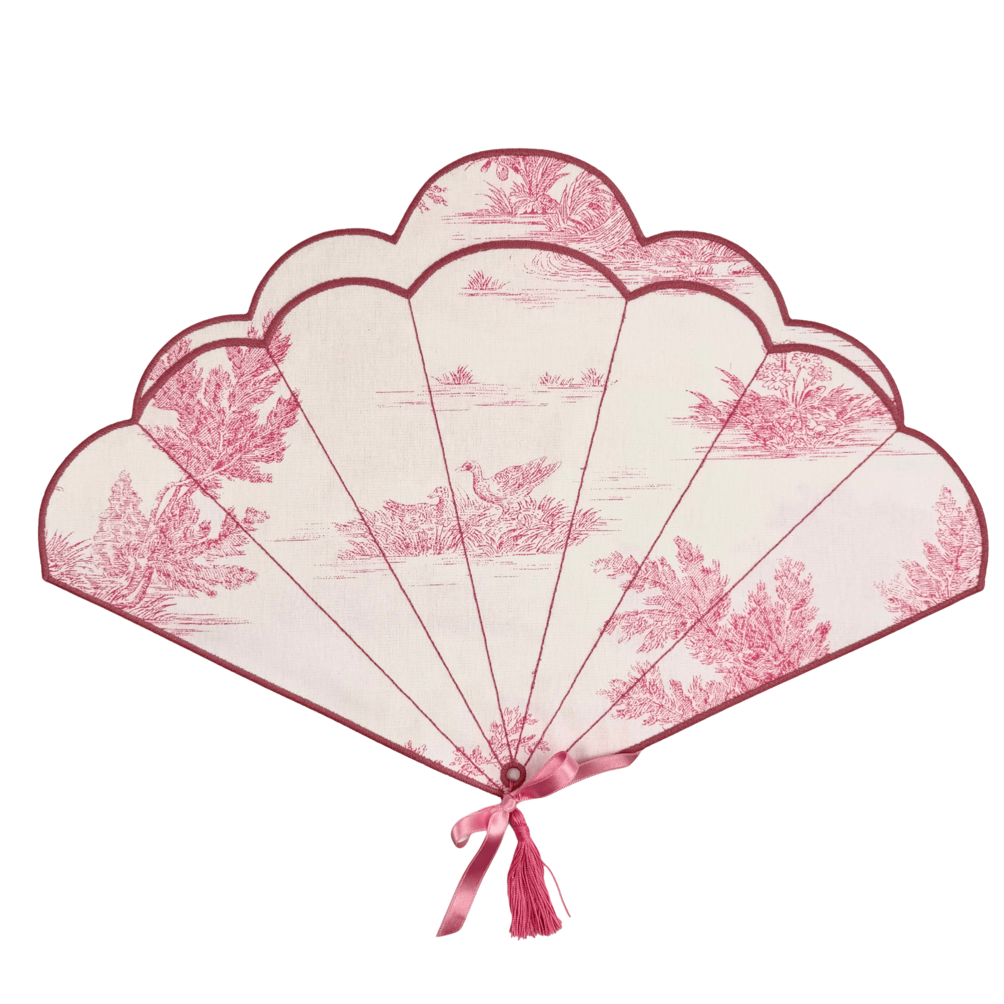 SET 6 TOVAGLIETTA VENTAGLIO ANTIMACCHIA ROSA