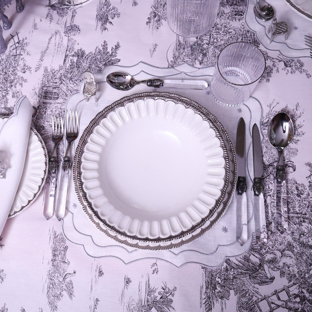 SET 6 PIATTI FONDINA “PLATINO”