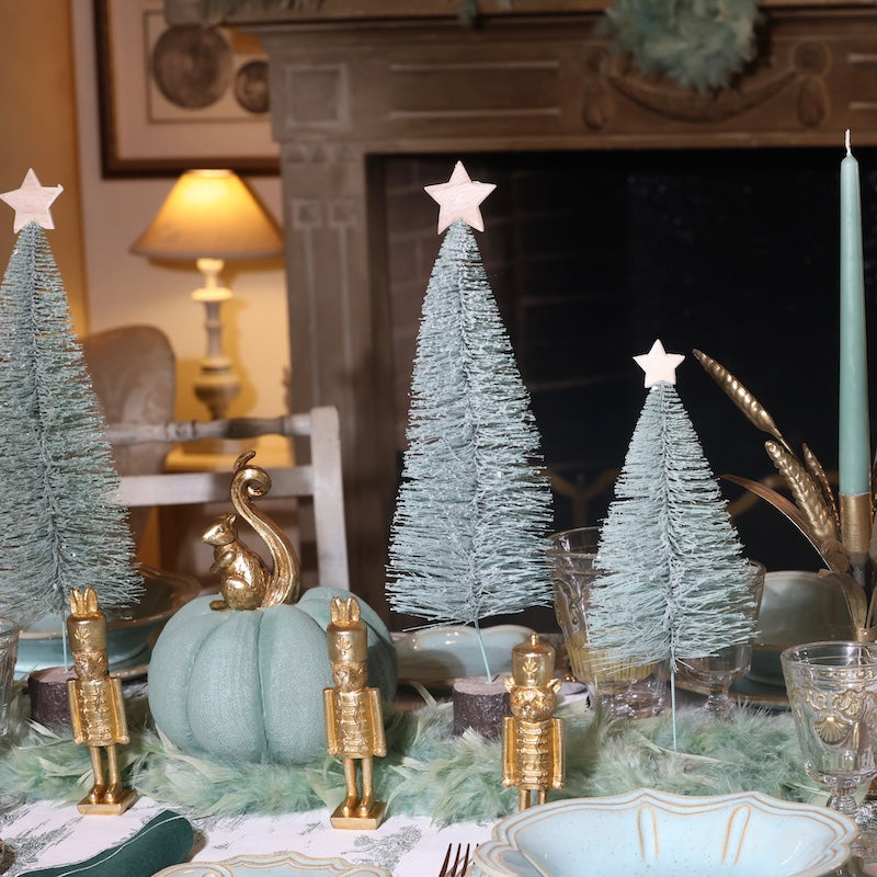 COPPIA DI ABETI TIFFANY CON STELLA MEDIUM