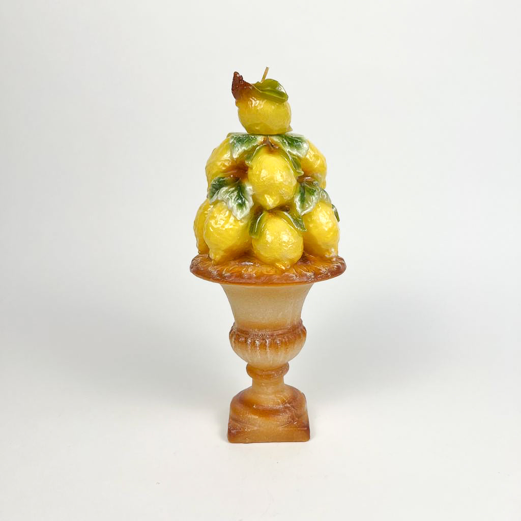 COPPIA DI MAXI CANDELE URNA ROMANA CON LIMONI