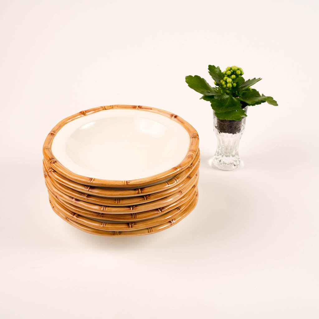 set piatto fondina bamboo
