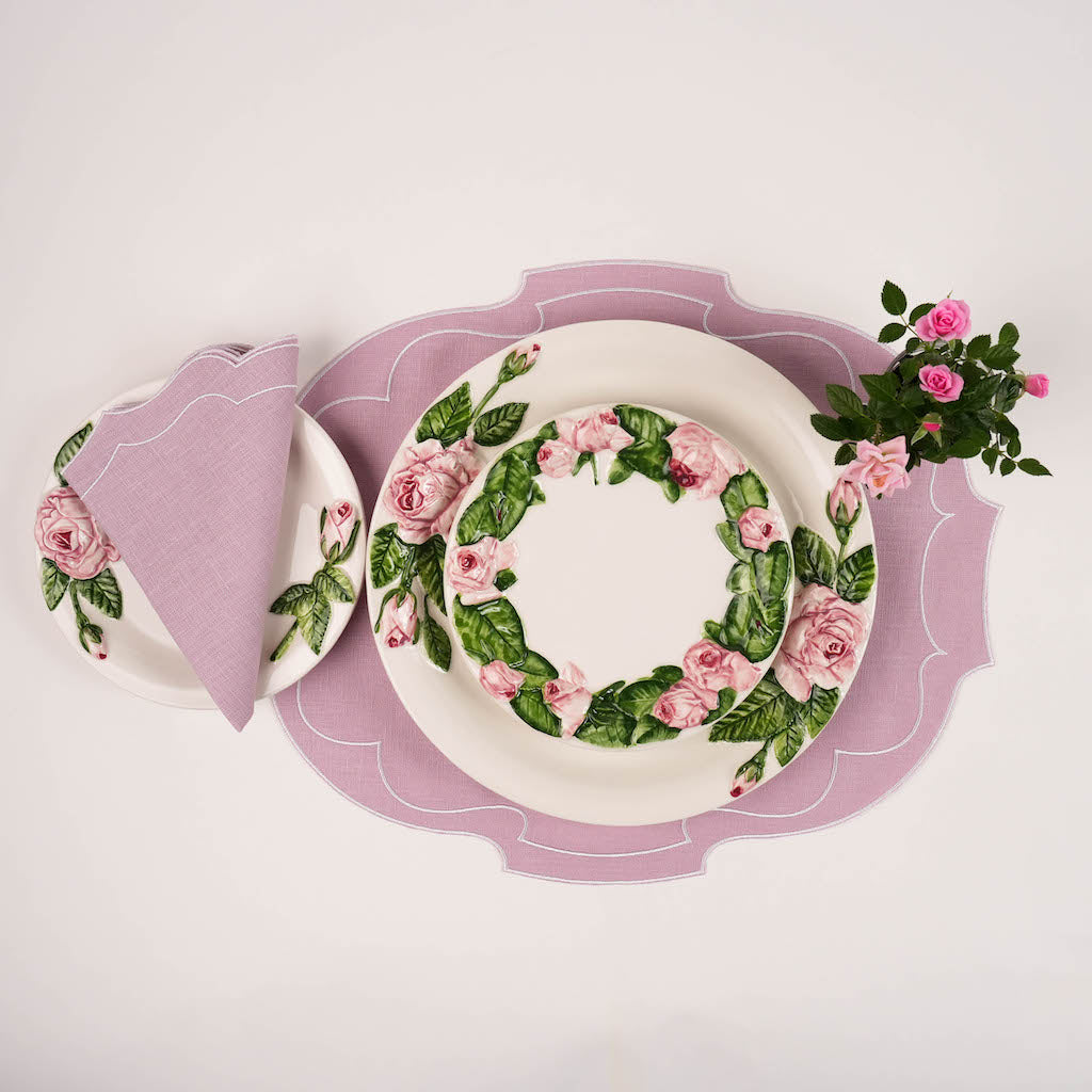 SET 6 PIATTI ANTIPASTO "ROSE DI MAGGIO"