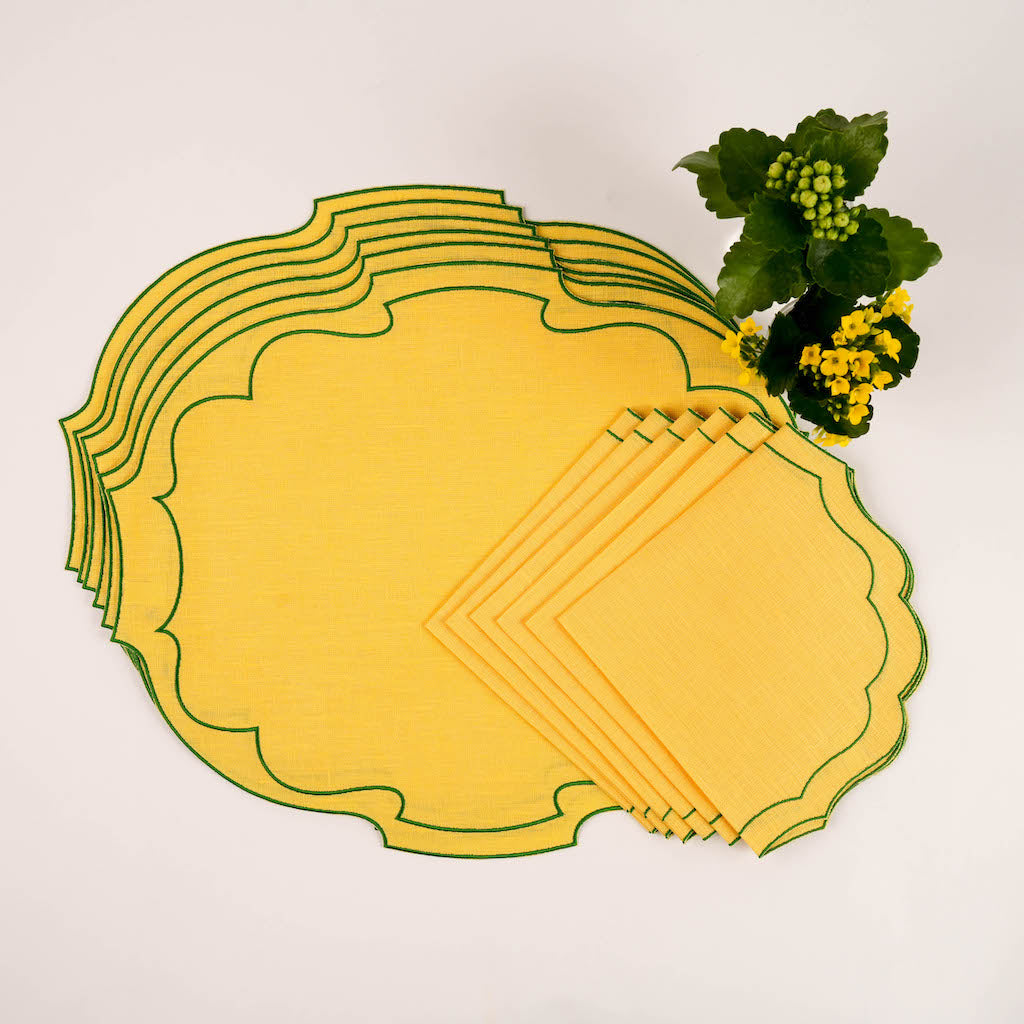 tovagliette tovaglioli giallo