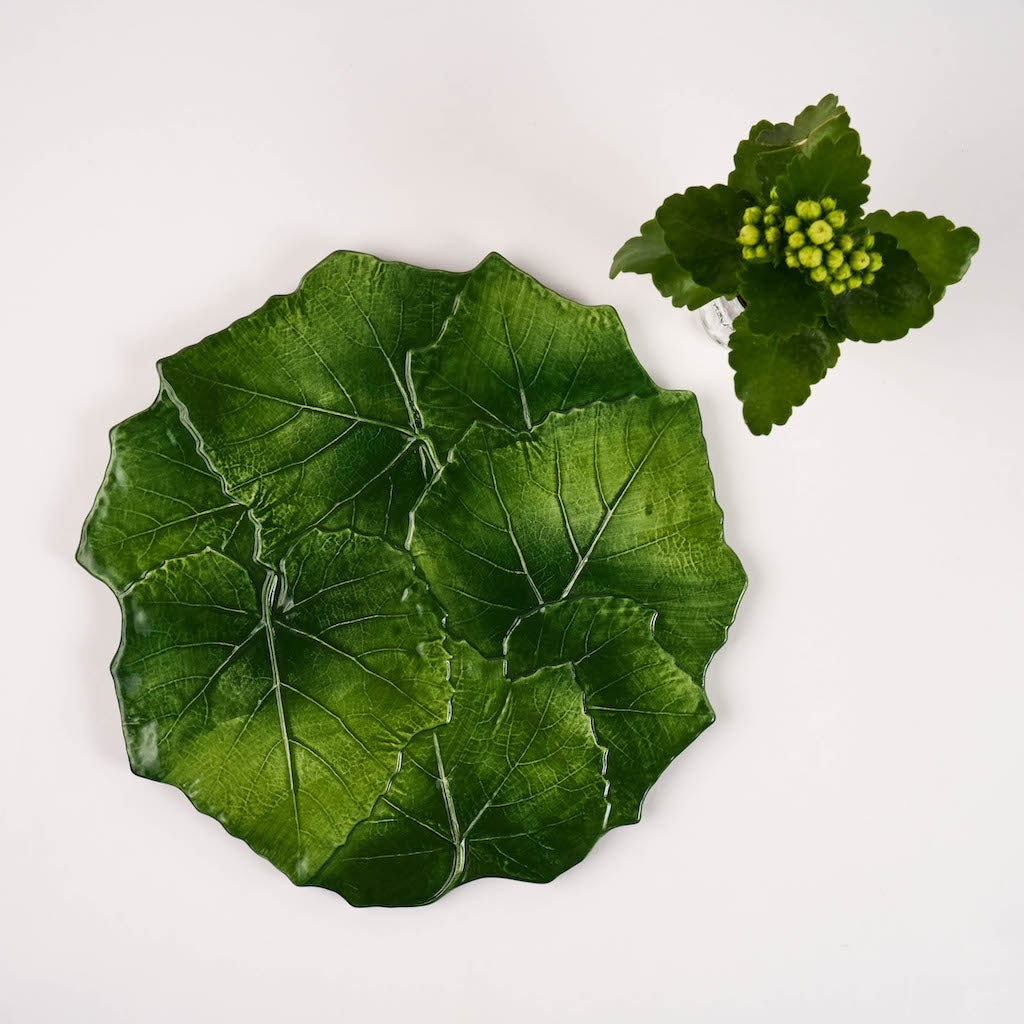 sottopiatto verde foglia vite