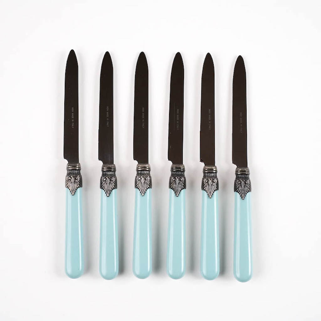 set coltelli azzurro