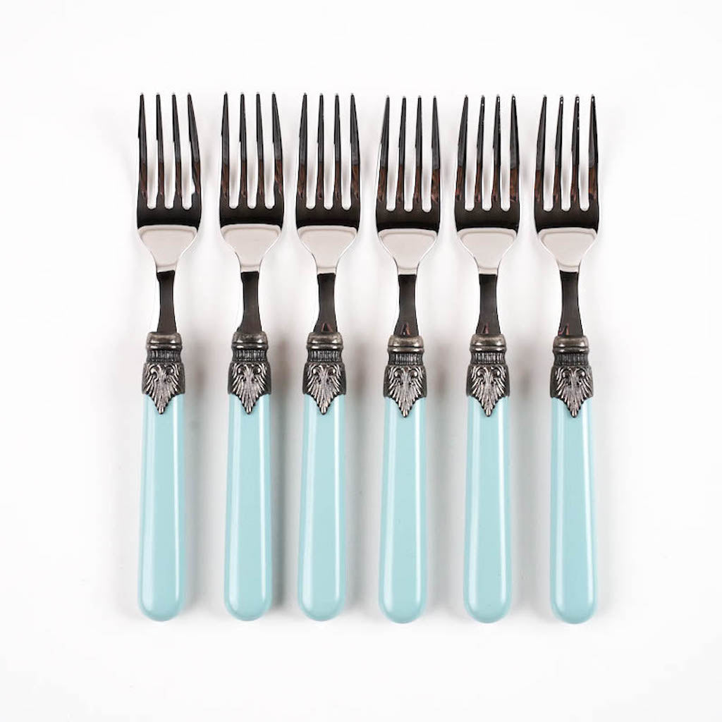set forchette azzurro