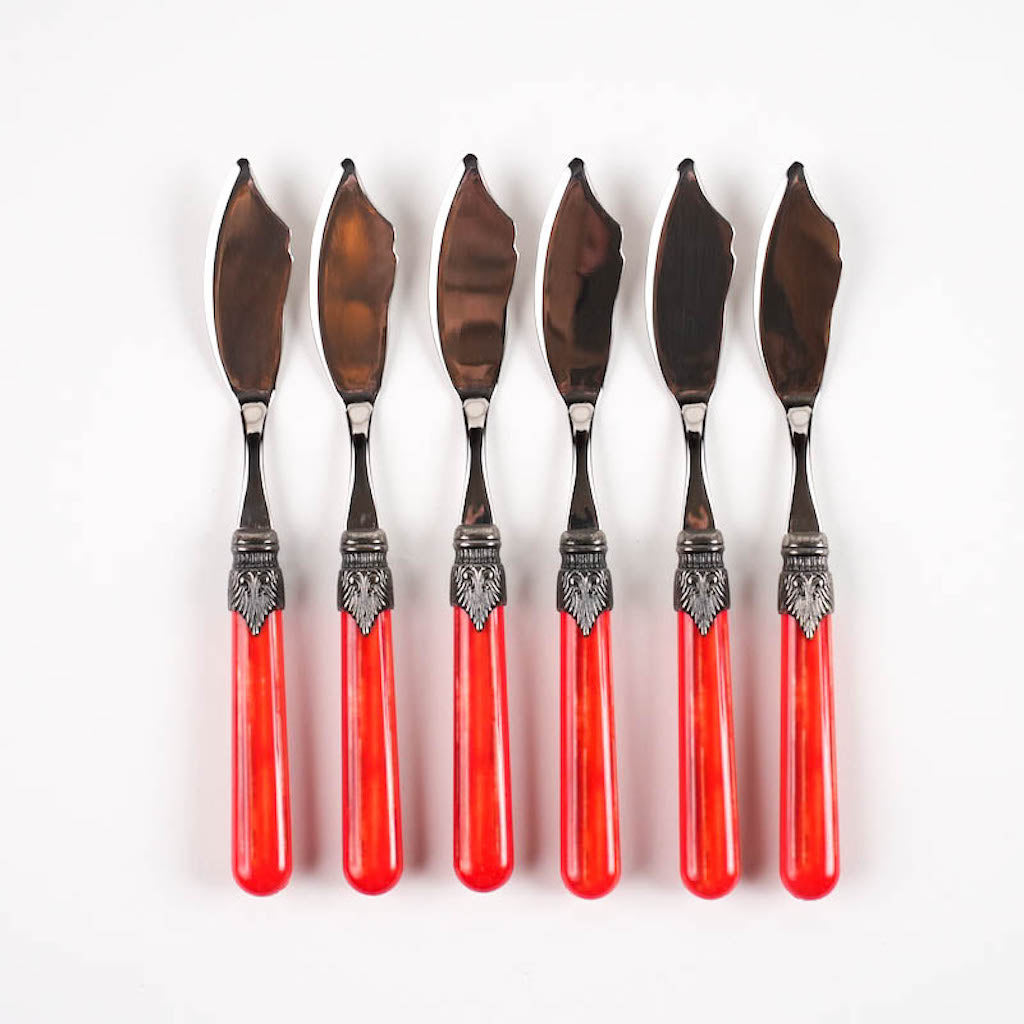 set coltelli pesce rosso