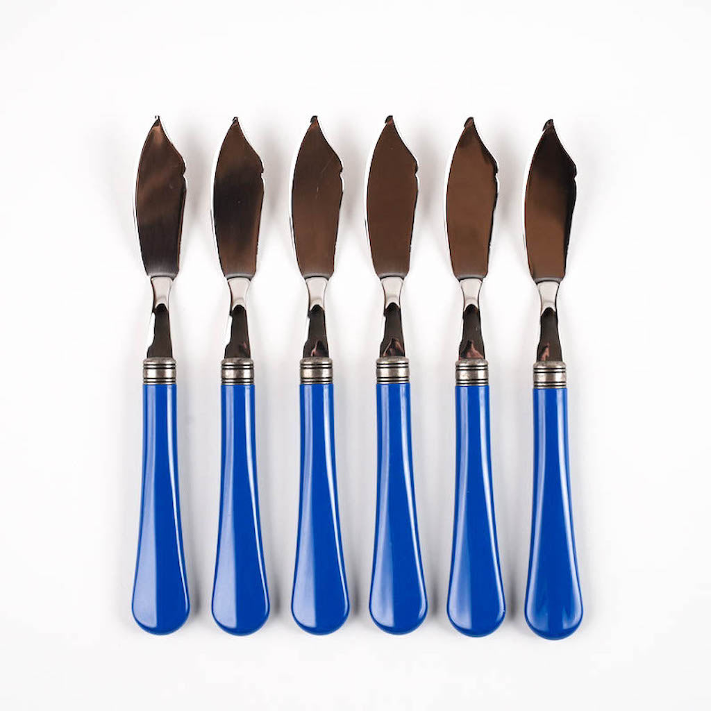 set coltelli da pesce blu